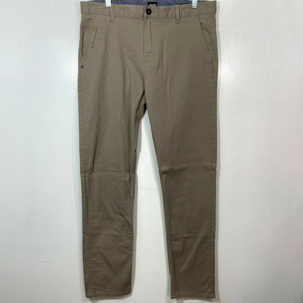Zoo York Tan Slash Pocket Comfort Skinny Leg Denim Jeans Size 34